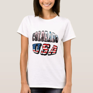 Camiseta Imagem do Colorado e Texto dos EUA
