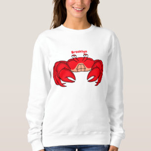 Camiseta Imagem do desenho animado de caranguejo vermelho-b
