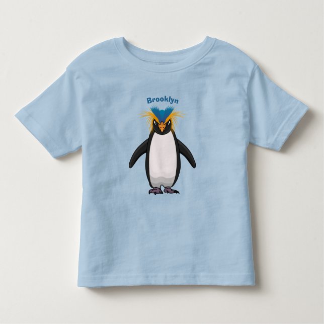 Camiseta Imagem do desenho animado de pinguim macarrão-bran (Frente)