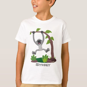 Camiseta Imagem do desenho animado em forma de fita, feliz