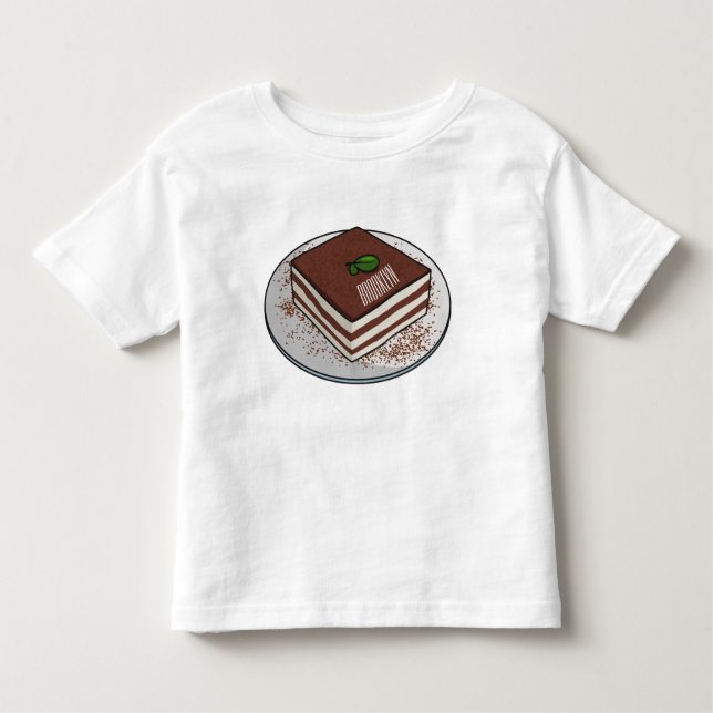 Camiseta Imagem do desenho do bolo Tiramisu (Frente)