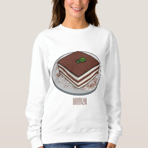 Camiseta Imagem do desenho do bolo Tiramisu