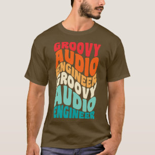 Camiseta Imagem do Engenheiro de áudio com Vibes de 60 70 e