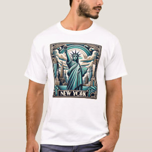 Camiseta Imagem do estilo Art Deco New York