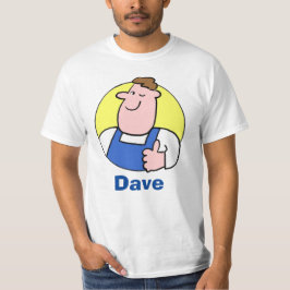 Camiseta Imagem do trabalhador ou do homem de mão com o nom