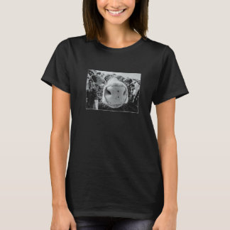 Camiseta Imagem em preto e branco do rosto de vaca