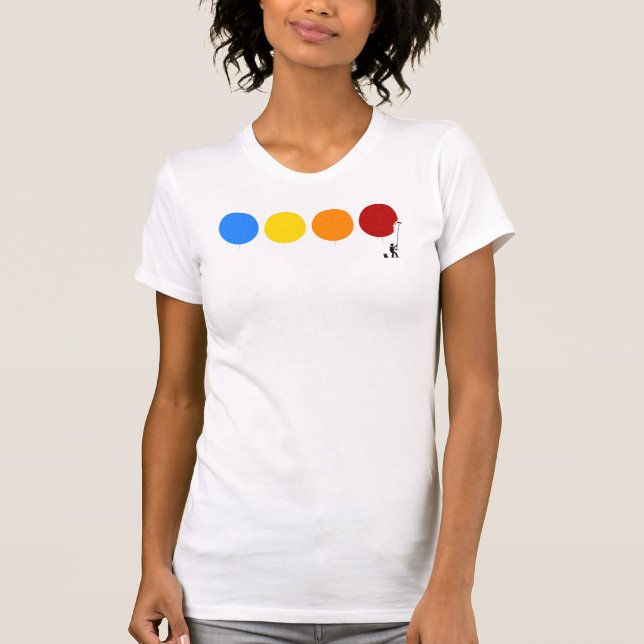 Camiseta Imagem Engraçada Círculos Coloridos (Frente)