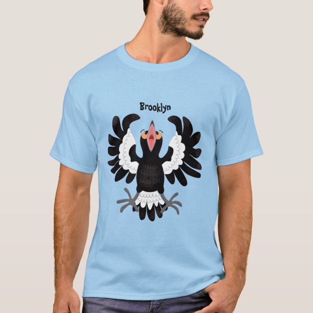 Camiseta Imagem engraçada de desenho animado australiano (Frente)