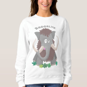 Camiseta Imagem engraçada de desenho animado de mamute