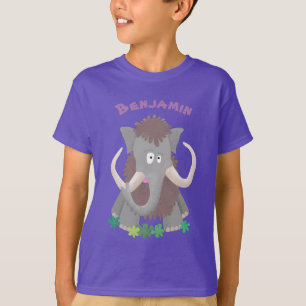 Camiseta Imagem engraçada de desenho animado de mamute