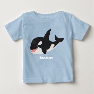 Camiseta Imagem engraçada de desenho animado de orca
