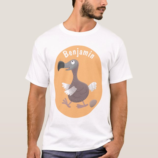 Camiseta Imagem engraçada de desenho animado de pássaro dod (Frente)