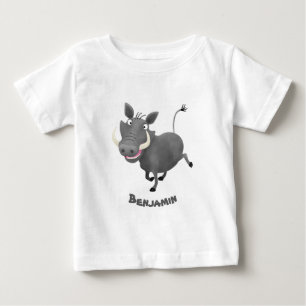 Camiseta Imagem engraçada de desenho animado de porco-branc