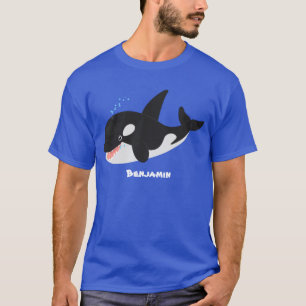Camiseta Imagem engraçada de desenhos animados de orca,