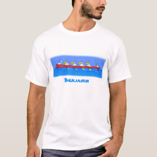 Camiseta Imagem engraçada do desenho animado da equipe de r