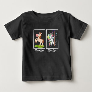 Camiseta Imagem Engraçada Do Unicórnio Antes Do Gym