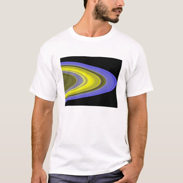 Camiseta Imagem falsa de cor dos anéis de Saturno (Frente)