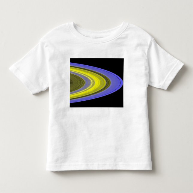 Camiseta Imagem falsa de cor dos anéis de Saturno (Frente)