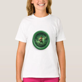 Camiseta Imagem Fantasia Duende Carregando Pote de Ouro