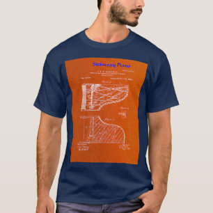 Camiseta Imagem Fotográfica do Piano Steinway 1880