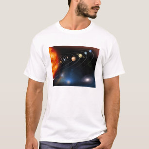 Camiseta Imagem gerada digitalmente do nosso sistema solar