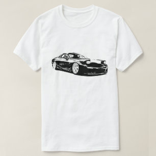 Camiseta Imagem giratória do vetor de Mazda RX7