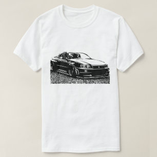 Camiseta Imagem GTR do vetor R34 da skyline de Nissan