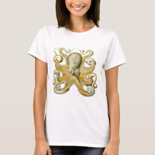 Camiseta Imagem linda de polvo de Haeckel