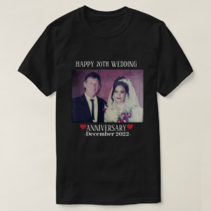 Camiseta Imagem Personalizada 20 de Casamento Feliz Anivers