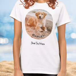Camiseta Imagem personalizada do Pet de foto de nome person
