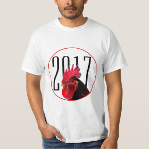 Camiseta Imagem pixelizada do Novo Ano Chinês Rooster 2017
