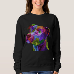 Camiseta Imagem Pop de Arte Americana Pitbull Terrier para 