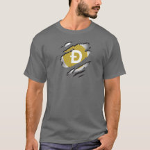 Imagem Rasgada de Dogecoin com Logotipo Revelado A