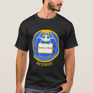 Camiseta Imagem Retirada do Escudo do Exército Chaplain Cor