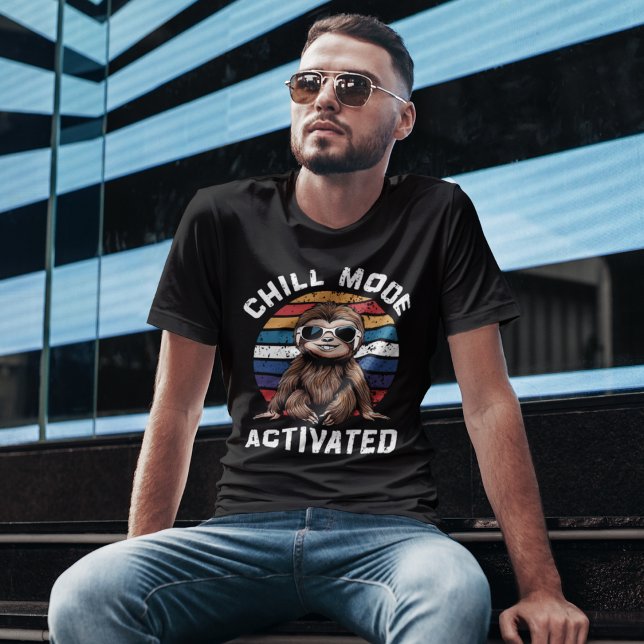 Camiseta Imagem Retroativa, Sunset & Sloth, Modo de Enchime (Criador carregado)