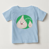 Imagem vegetal do desenho animado de alho cúprico