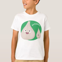 Imagem vegetal do desenho animado de alho cúprico