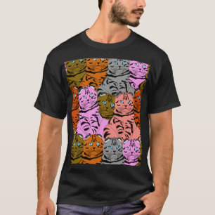 Camiseta Imagens amaldiçoadas de Gatos Arte Animal Estúpida