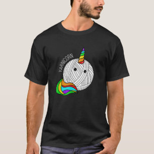 Camiseta Imagens de Crochet de Yarn Art Unicorn Yarnicorn