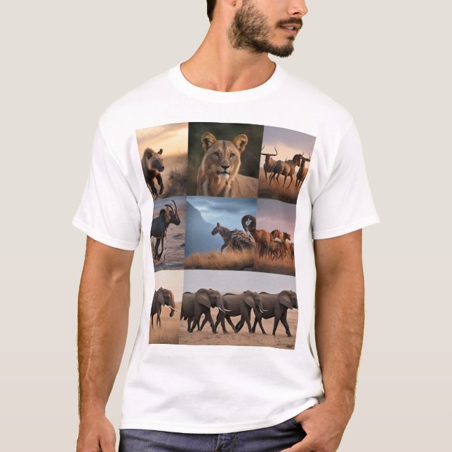 Camiseta Imagens Fotográficas 📸 espantosas da vida selvage (Frente)