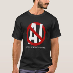 Camiseta Imagens Geradas por Não para AI