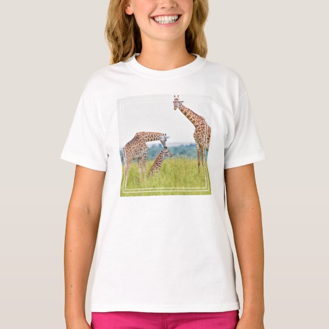 Camiseta Imagens Getty | Família Giraffe (Frente)