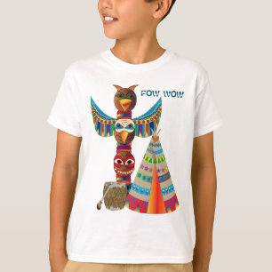 CAMISETA IMAGENS INDIANAS NATIVAS SOBRE CRIANÇAS