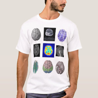 Camiseta Imagens T branco do cérebro