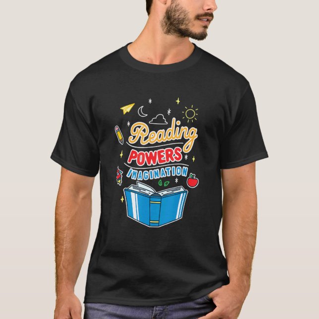 Camiseta Imaginação de Poder de Leitura (Frente)