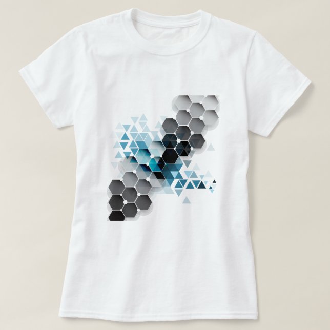 Camiseta Imaginação geométrica (Frente do Design)