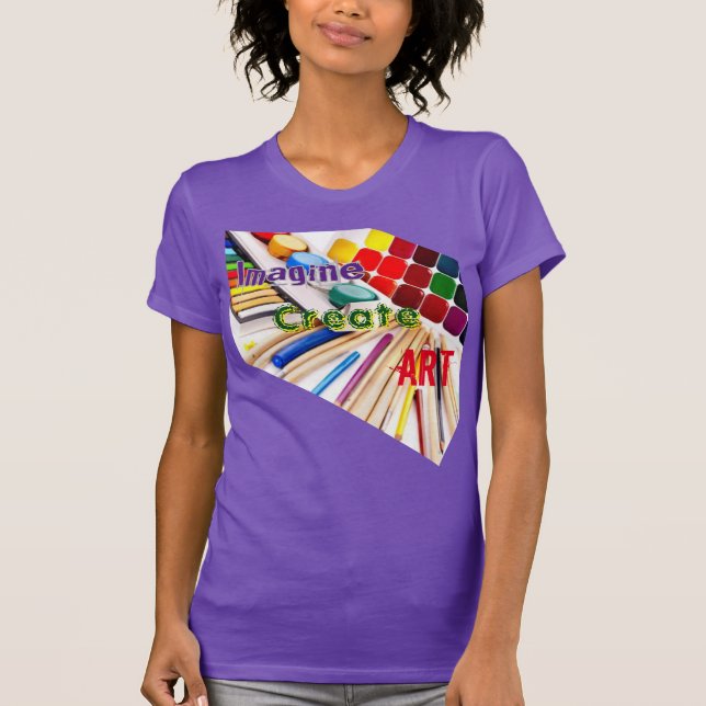 Camiseta Imagine a arte Crie (Frente)