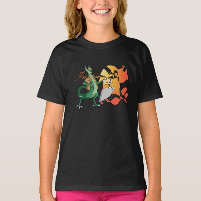 Camiseta "Imagine" Dragão Pintor (Frente)