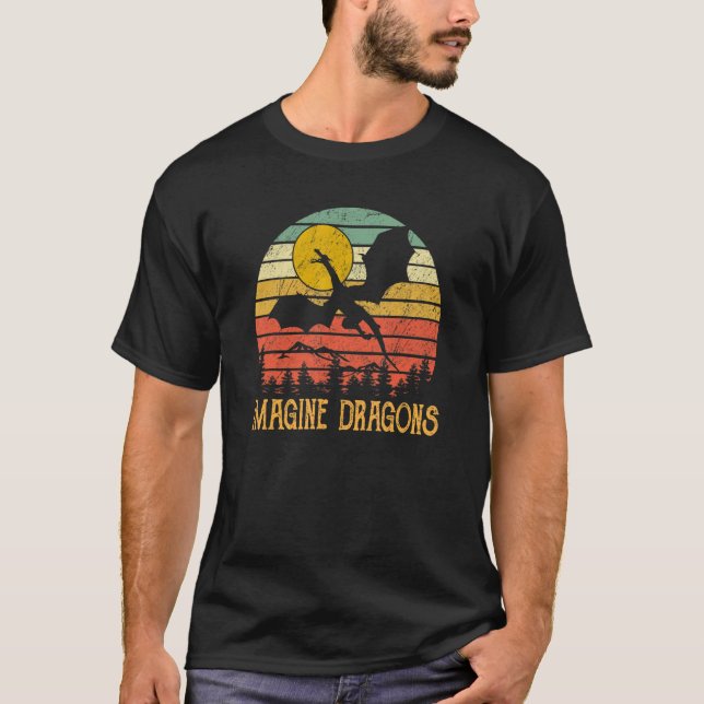 Camiseta Imagine Dragões de Fantasia Mágicos e Mitológicos  (Frente)