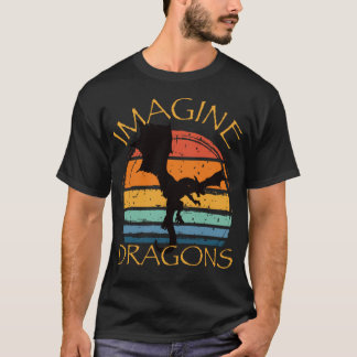 Camiseta Imagine Fantasy Dragons Vintage Style funny vintag